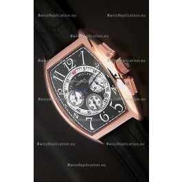 Franck Muller Tourbillon Japanese Replica Watch in Black Dial