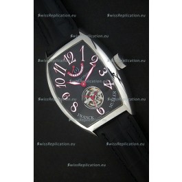Franck Muller Tourbillon Japanese Replica Watch in Black Dial