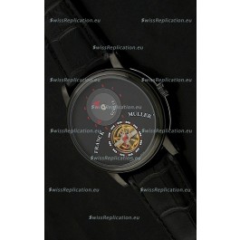 Franck Muller Classic Tourbillon Japanese Replica Watch in Black Strap