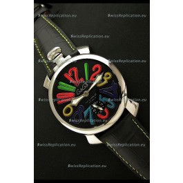 Gaga Milano Italy Japanese Replica Watch in Black Dial