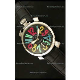 Gaga Milano Italy Japanese Replica Watch in Full Black