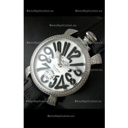 Gaga Milano Italy Manuale Replica Japanese Watch in Black Strap