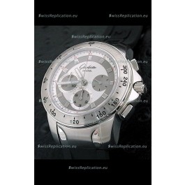 Glashuette Sport Evolution Swiss Chrono Watch in White Dial