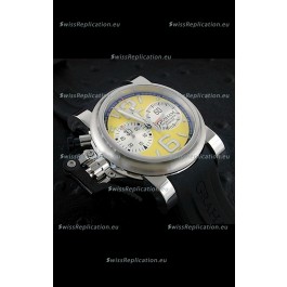 Graham Chronofighter Oversize Swiss Replica Watch in Yellow Dial