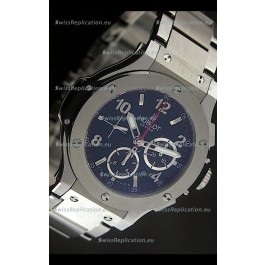 Hublot Big Bang Steel Strap in Black Dial with Steel Bezel