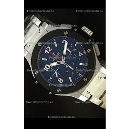 Hublot Big Bang Steel Strap in Black Dial with Ceramic Bezel