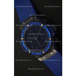 Hublot Big Bang Limited Edition All Black in Blue Dial