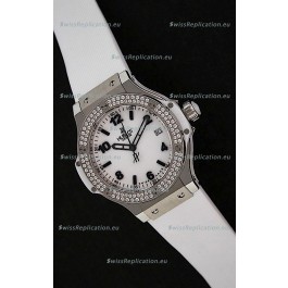 Hublot Big Bang King Swiss Quartz Watch in Faux Diamonds Plated