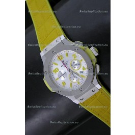 Hublot Big Bang Geneve Japanese Replica Watch in Aspen White Dial