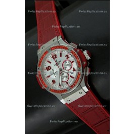 Hublot Big Bang Geneve Japanese Replica Watch in Aspen White Dial