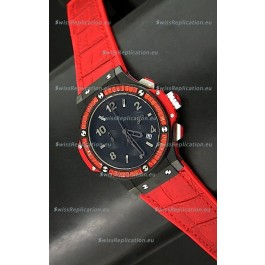 Hublot Big Bang All Black Edition Japanese Quartz Watch with Diamonds