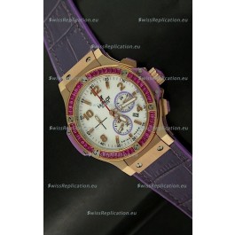 Hublot Big Bang All Black Edition Japanese Quartz Watch in Pink Gold