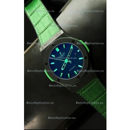 Hublot Big Bang Classic Fusion Ceramic Case Watch in Green Strap