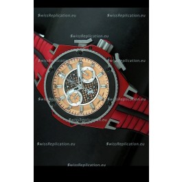 Hublot King Power Ferrari Edition Swiss Replica Watch - Red Strap