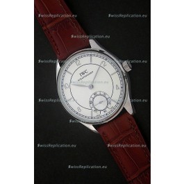 IWC Portuguese FA Jones Japanese Replica Watch in White Dial
