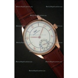 IWC Portuguese FA Jones Japanese Replica Watch in Rose Gold Casing
