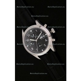 IWC Der Flieger Chronograph Swiss Replica Watch in Black