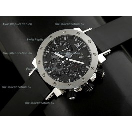 Jacob and Co EPIC II Swiss Watch in Black Carbon Dial