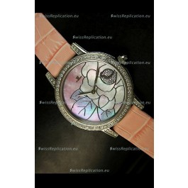 Jaeger LeCoultre Japanese Quartz Movement Ladies Watch - Pink Dial