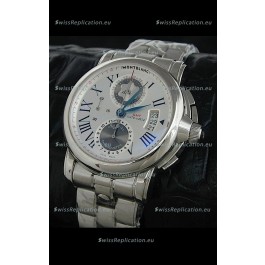 Mont Blanc Meisterstuck Star GMT Swiss Watch in White Dial