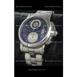 Mont Blanc Meisterstuck Star GMT Swiss Watch in Black Dial
