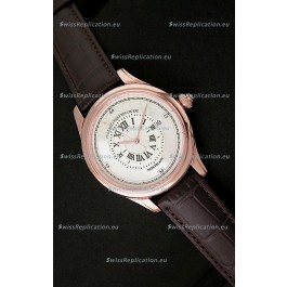 Montblanc Pure Mechanique Horlogere Swiss Replica Rose Gold Watch in Mop White Dial
