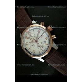 Mont Blanc UTC Japanese Replica Watch in Gold Bezel