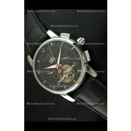Mont Blanc Flying Tourbillon Japanese Replica Watch in Black Dial