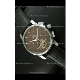 Mont Blanc Flying Tourbillon Japanese Replica Watch in Brown Dial