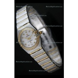 Omega Constellation Chronometer Lady Swiss Watch Two Tone - Real 18K Gold 