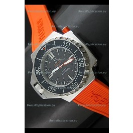 Omega Seamaster Ploprof Swiss Watch in Orange Strap