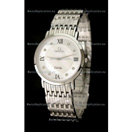 Omega DeVelie Japanese Replica Watch in Diamond Markers