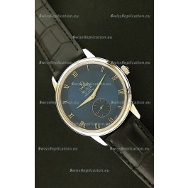 Omega DeVelie Co-Axial Chronometer Japanese Steel Watch in Dark Blue Dial