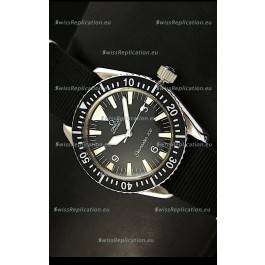 Omega Seamaster 300 Black Dial Swiss Watch with Navy Strap