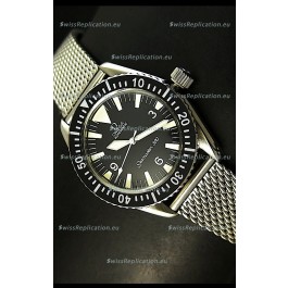 Omega Seamaster 300 Black Dial Swiss Watch with Mesh Strap