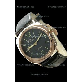 Panerai Radiomir 8 Days Swiss Watch in Pink Gold Case