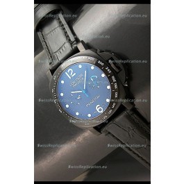 Panerai Luminor Regatta Swiss Watch in PVD Casing Leather Strap