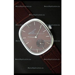 Patek Philippe Mens Golden Elipse Japanese Watch in Brown Dial