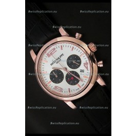 Patek Philippe Perpetual Calender Japanese Steel Watch in Rose Gold