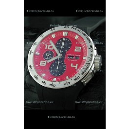 Porsche Design Flat Six P'6340 Swiss Chronograph Watch in Red Dial