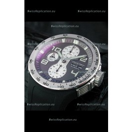 Porsche Design Flat Six P'6340 Swiss Chronograph Watch in Black Dial