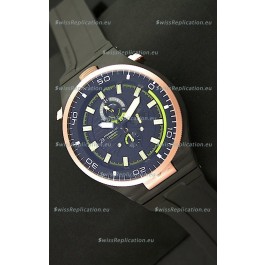 Porsche Design Diver Japanese Replica PVD Watch in Gold Bezel
