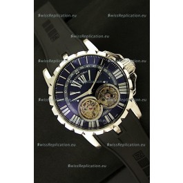 Roger Dubuis Chronoexcel Japanese Replica Automatic Watch in Blue Dial