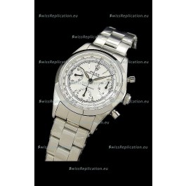Rolex Oyster Chronograph Vintage Swiss Replica Watch in White Dial