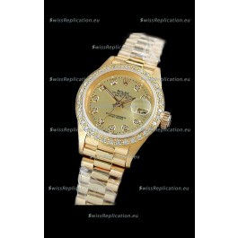 Rolex Datejust Ladies Swiss Replica Gold Watch