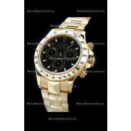 Rolex Daytona Swiss Replica Gold Watch in White Stick Hour Markers