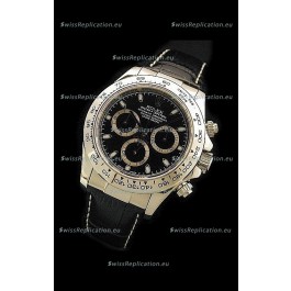 Rolex Daytona Cosmograph Swiss Replica Gold Watch in Black Dial