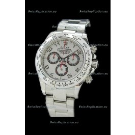 Rolex Daytona Cosmograph Swiss Replica Steel Watch in Silver Dial