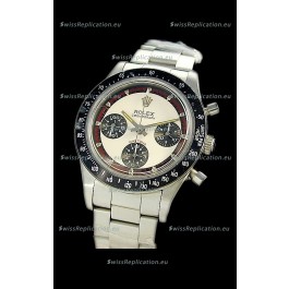 Rolex Daytona Paul Newman Edition Replica Steel Watch in White Dial