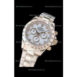 Rolex Daytona Cosmograph Swiss Replica Gold Watch in White Dial